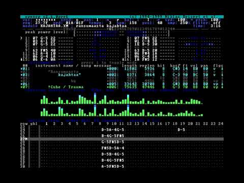 Open Cubic Player - "Ransumaasta Kajahtaa" by !Cube - Sound Blaster AWE32 - DOS 6.22