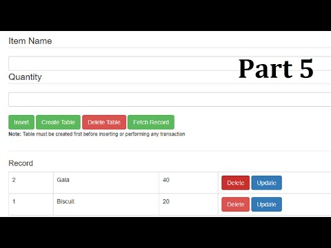 Offline Relational Database Using HTML5 and JavaScript (SQL Query) - Part 5
