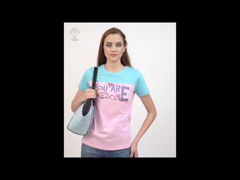 shashvi Half Sleeve Ladies Round Neck T Shirt