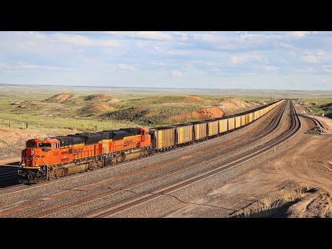 Western Railroading Series: Heavy Coal Trains Battle Grades in Wyoming's Powder River Basin