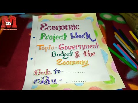 front page for a project