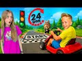 24 HOURS In KARTING ️ With LABUBU POWERS ️