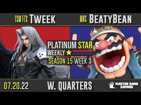 PSW S15:W3 - TSM FTX | Tweek (Sephiroth) vs MBS | BeatyBean (Wario) - W Quarterfinals