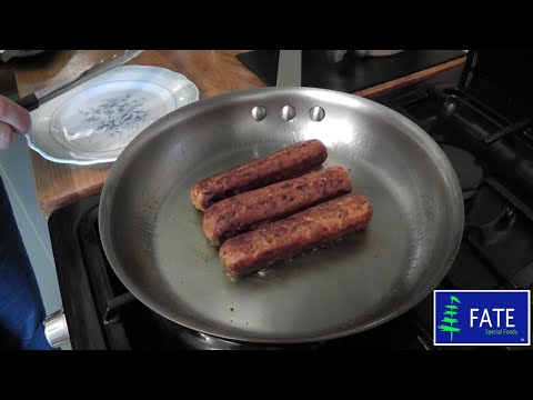 Fate Low Protein Vegatable Sausages as Hot Dogs & with...