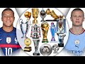 Kylian Mbappe Vs Erling Haaland Career All Trophies And Awards.