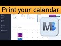 How to print your calendar