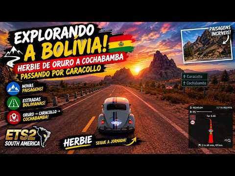 RUMO A COCHABAMBA! 🏔️ Herbie Explora a Bolívia | Oruro → Caracollo → Cochabamba 🚗💨
