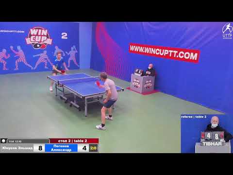 Юнусов Эльшад3-0 Погонов Александр Турнир Восток 4 WIN CUP 20.12.2021. Прямой эфир Зал 2.