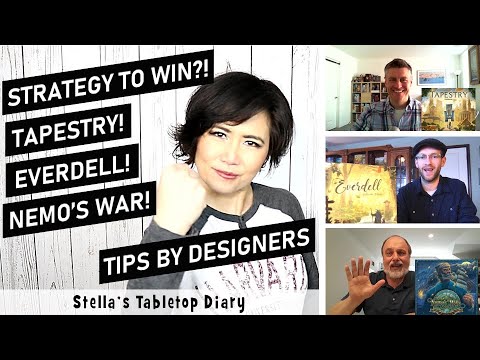 Designers Board Games Strategy Ep. 1 - Tapestry, Everdell, Nemo's War - Stella's Tabletop Diary
