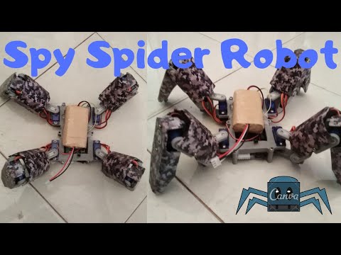 Arduino based spy spider robot
