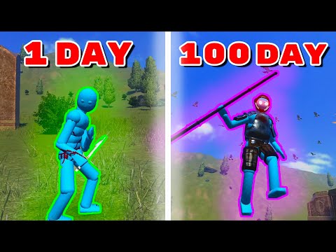 🤯 1 DAY - 100 DAYS in Overgrowth with Active Ragdoll Physics #36