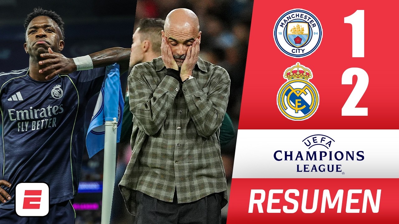 REAL MADRID ELIMINA al MANCHESTER CITY de GUARDIOLA con DOBLETE de VINICIUS JR | Champions League