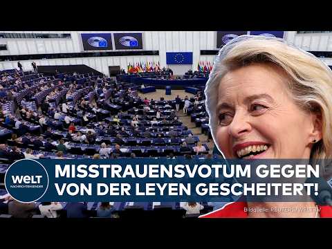 Video Thumbnail: BRÜSSEL: Misstrauensvotum krachend gescheitert! Von der Leyen bleibt EU-Kommissionspräsidentin