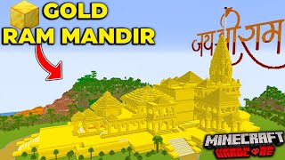 I Built A Golden Shree Ram Mandir In Minecraft Hardcore
