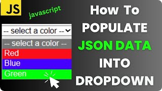 Json Data Into Dropdown Select Option Javascript Example