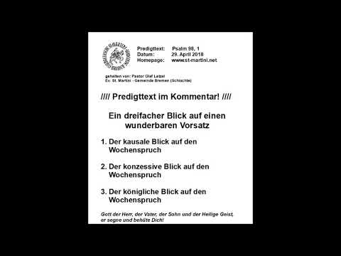 29.04.2018 - Ein dreifacher Blick auf einen wunderbaren Vorsatz