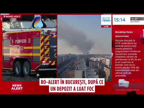 Incendiu în București, la un depozit din zona Bulevardului Iuliu Maniu