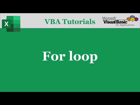 VBA For Loop | For Loop | For Each Loop | Excel VBA Tutorials | Part-13