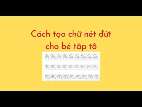 Cách tạo chữ nét đứt cho bé tập tô
