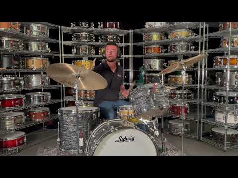 Ludwig Legacy Mahogany 22" FAB Drum Kit in Vintage Black Oyster