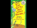 Dr Seuss Video Classics Did I Ever Tell You How Lucky You Are Plus Scrambled Eggs Super 1993 VHS