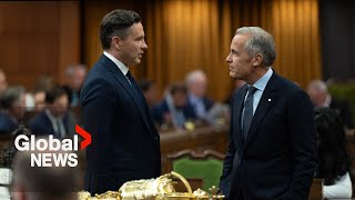 Carney and Poilievre clash over grocery prices, carbon tax and auto-sector jobs