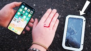 Делаем НЕУБИВАЕМЫЙ iPhone X за 21$. Drop Test iPhone X до крови.. - Посылка с Aliexpress