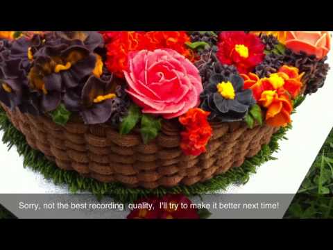 Buttercream Flowers Basket Cake