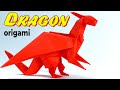 Paper DRAGON origami [Easy DIY]. How to make paper dragon from A4
