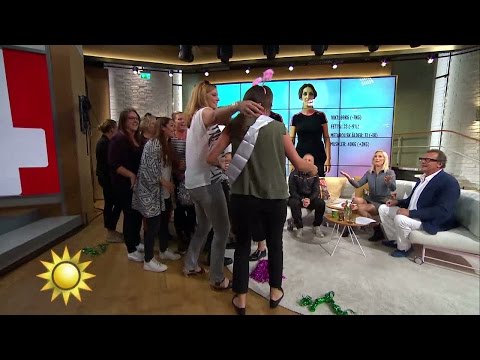 Här lurar Jenny och Steffo kollegan Soraya Lavasani i direktsändning - Nyhetsmorgon (TV4)