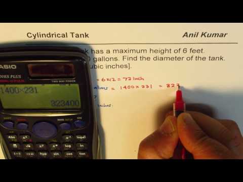 2nd YouTube video about how much water can be held by a cylindrical tank
