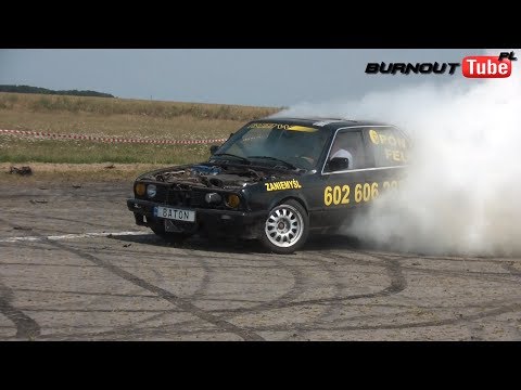 Palenie gumy BMW e30 320 "BATON" - Car Fest Show 2K18