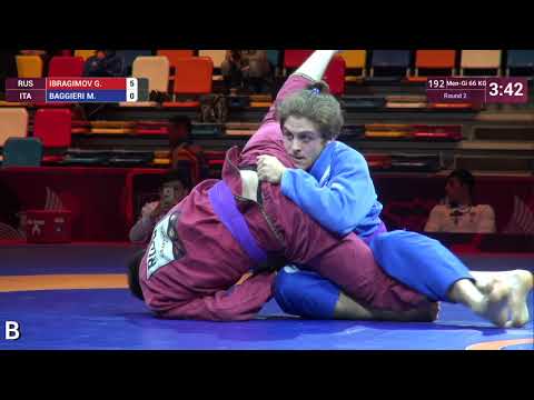 Round 2 Men-Gi - 66 kg: G. IBRAGIMOV (RUS) v. M. BAGGIERI (ITA)