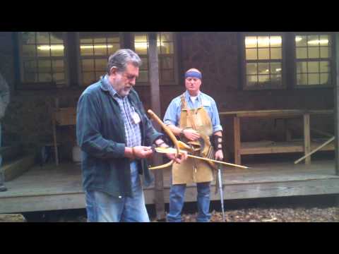 Tom Turgeon watches Steve, Joe and Rich shoot their new bows at the JCC Folk School in Brasstown, NC