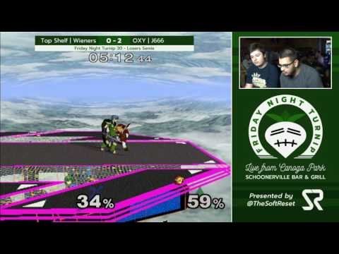 FNT 30 - Top Shelf | Wieners (Marth) vs. OXY | J666 (Link) - SSBM Losers Semis - Smash Melee