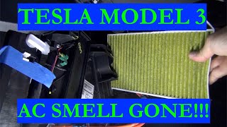 Tesla Model 3 AC Smell Gone!  How to Clean Your AC Evaporator!  (PART II -2021)