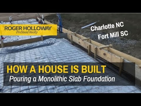 How a House is Built on a Concrete Mono Slab Foundation