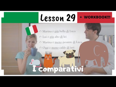 Learn Italian in 30 Days | 29 | Italian Comparatives And Superlatives Eng Ita Subs WORKBOOK