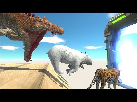 11 Teams Tournament in Dinosaurs Challenge - Animal Revolt Battle Simulator