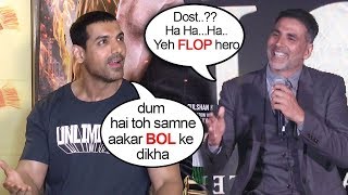 John Abraham's BEST Reply To Akshay Kumar's INSULT On On Gold CLASH With Satyamev Jayate On 15th Aug video