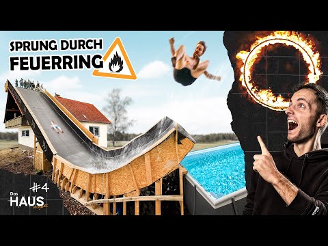 Erster RUTSCHTEST eskaliert! Wir springen durch den FEUERRING! | Das Haus Projekt - Folge 4