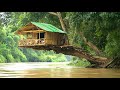 Building A Treehouse Big Riverbank Tree To Escape Rising Floodwaters Skills Survival Bushcraft