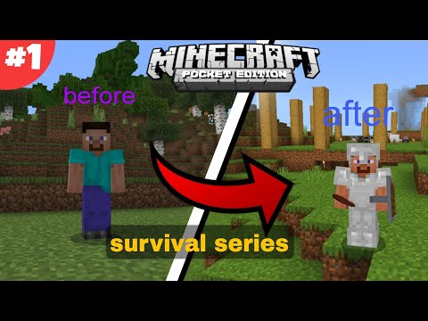 Minecraft pocket edition survival series part #1 // Minecraft Survival series