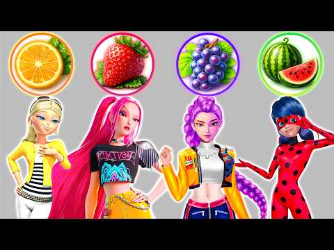 Epic Glow Up! Fruit Battle Fashion Transformation | Rumi, Mira, Ladybug & Chloe