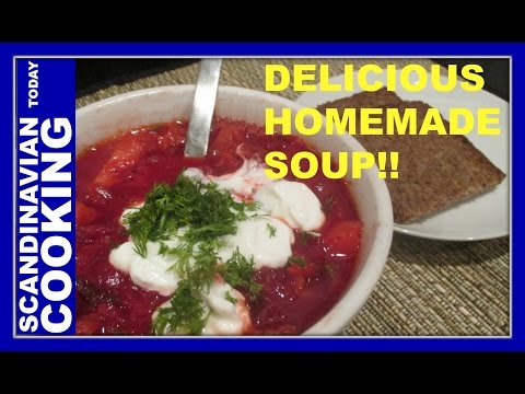 How to Make Beetroot Soup - Finnish Recipe - Punajuurikeitto - Borscht