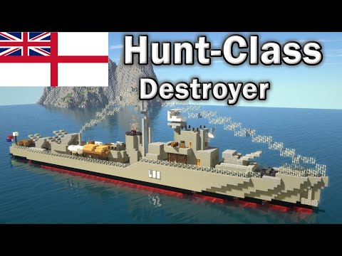 Lord Dakr - 🚢 Minecraft Tutorial: How to Make a Destroyer (Hunt-Class) [Royal Navy]