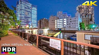Japan: Tokyo Harumi Summer Night Walk • 4K HDR
