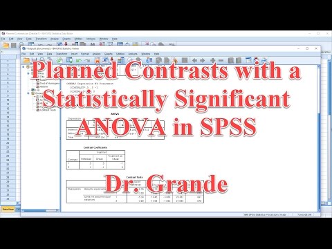 Planned Contrasts after a Statistically Significant ANOVA in SPSS