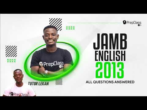 Q17 to Q20 JAMB ENGLISH 2013 PAST QUESTIONS SOLVED