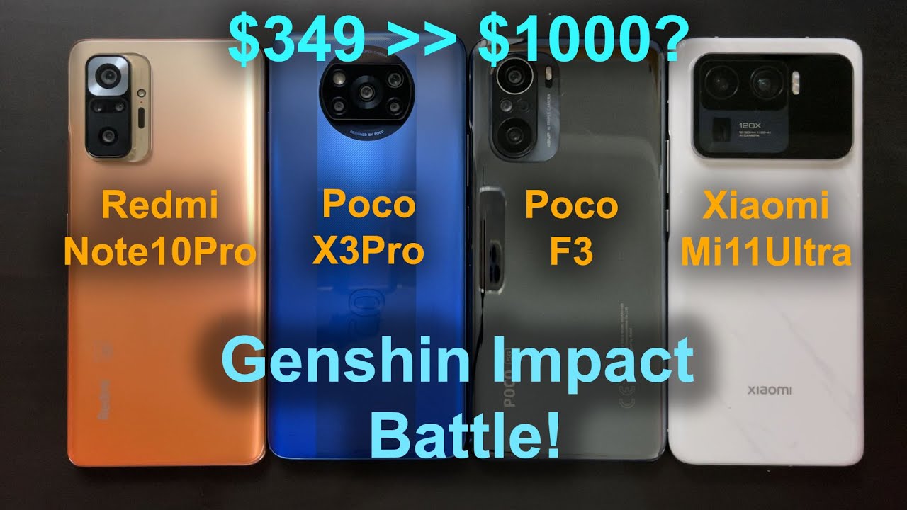 Poco X3 Pro, F3 , Mi 11 Ultra, Redmi Note 10 Pro Genshin Impact Gaming FPS Test | 860 870 888 732G